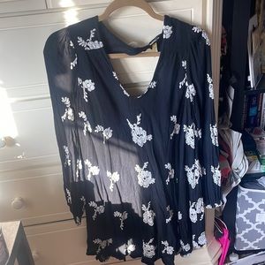 Free people embroidered long sleeve dress